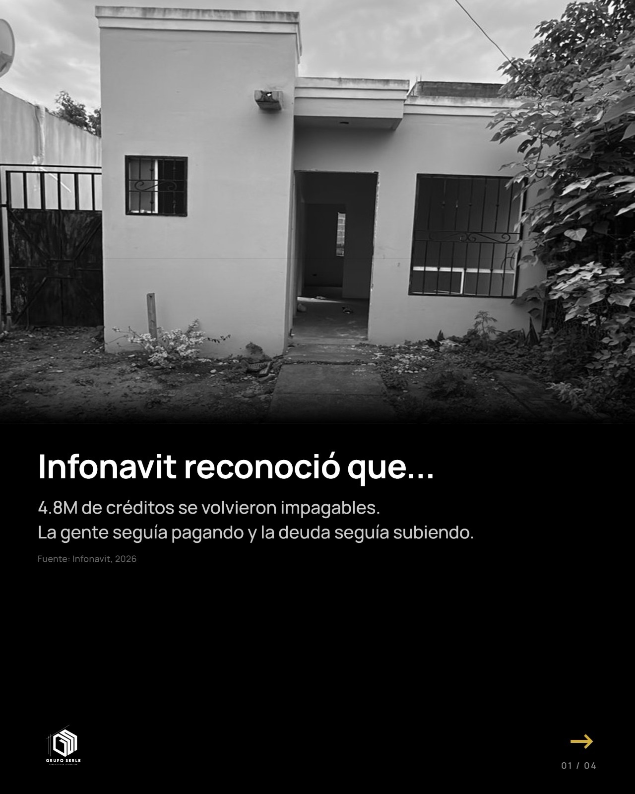 En México, cientos de miles de familias han perdido el control de su casa por una deuda de Infonavit que se volvió imposible de pagar.

Si tu casa fue invadida o dejaste de pagar, esto es lo que sí puedes hacer:

No la abandones por completo. Mientras conserves algún vínculo legal con la propiedad, todavía tienes opciones.

Junta tus documentos: tu número de crédito Infonavit (NSS) y cualquier papel de la propiedad que tengas a la mano.

Asesórate con un profesional antes de tomar cualquier decisión. Vender, negociar o ceder una propiedad con deuda activa tiene implicaciones legales. Hacerlo sin orientación puede salirte más caro.

En Grupo Serle llevamos estos casos todos los días. Te ayudamos a entender tu situación real y a resolver la deuda directo con Infonavit, sin comisión y sin compromiso.

📲 Escríbenos por WhatsApp y platicamos tu caso.